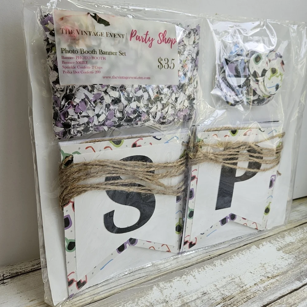 Photobooth Banner Set: SMILE & PHOTOBOOTH